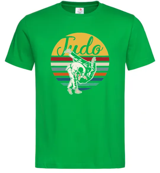 Мужская футболка Дзюдо Judo Зеленый фото
