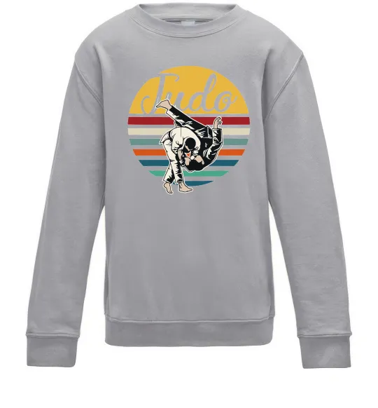 Детский Свитшот Дзюдо Judo Серый меланж фото