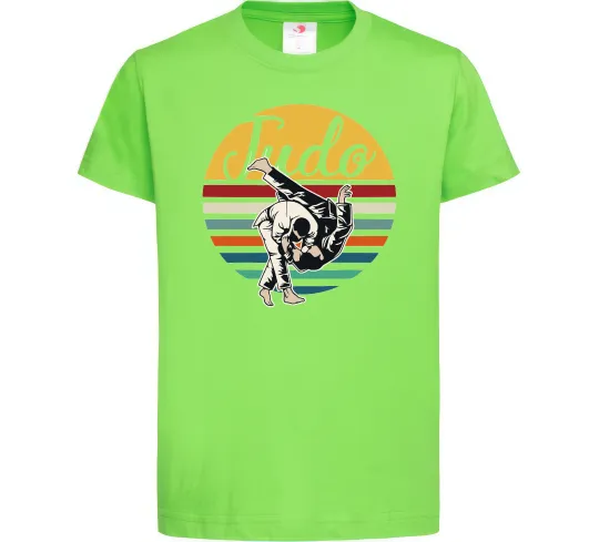 Детская футболка Дзюдо Judo Лаймовый фото