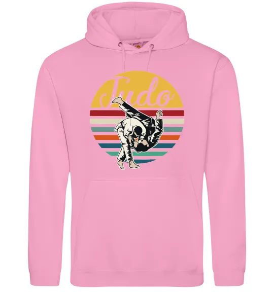 Мужская толстовка (худи) Дзюдо Judo Розовый фото
