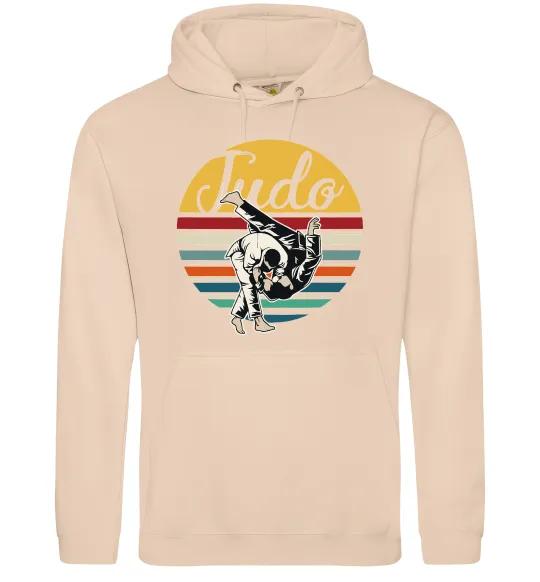Мужская толстовка (худи) Дзюдо Judo Песочный фото