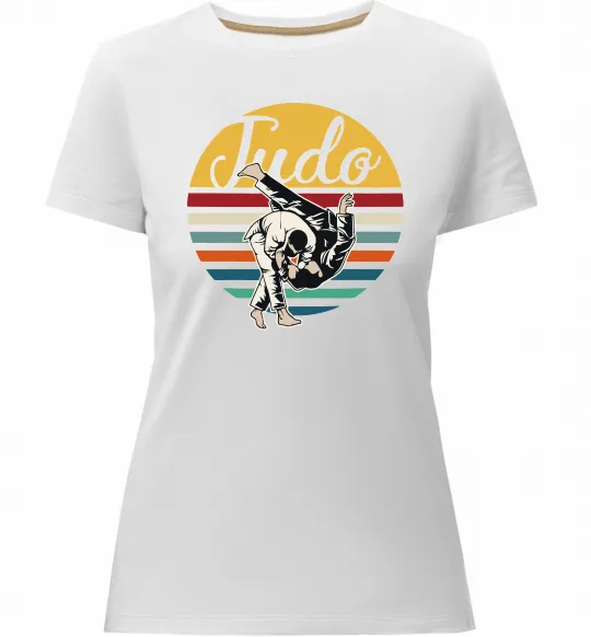 Женская премиум футболка Дзюдо Judo Белый фото