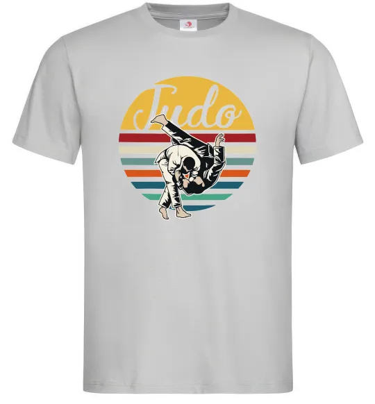 Мужская футболка Дзюдо Judo Серый фото