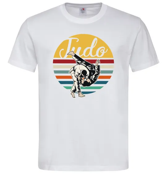 Мужская футболка Дзюдо Judo Белый фото