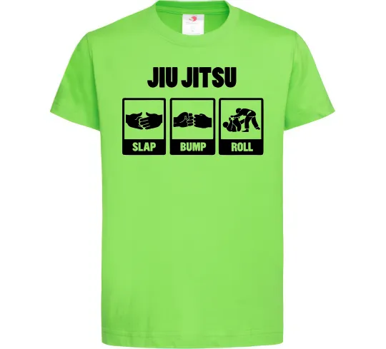 Дитяча футболка Jiu Jitsu Лаймовий фото