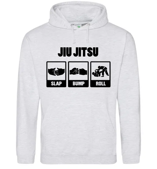 Чоловіча толстовка (худі) Jiu Jitsu Сірий меланж фото
