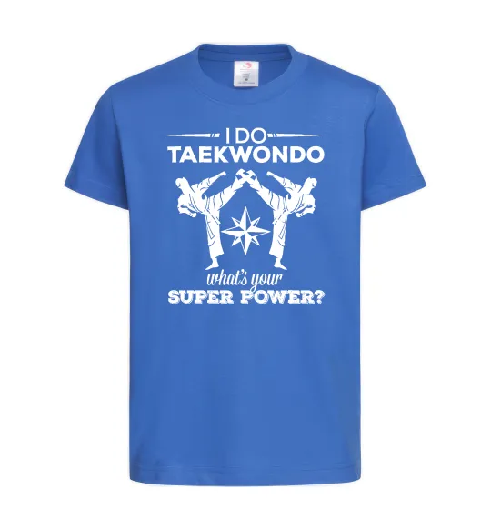 Детская футболка I do taekwondo Ярко-синий фото