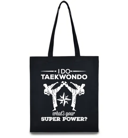 Эко-сумка I do taekwondo Черный фото