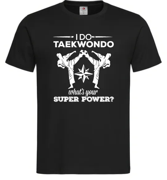 Мужская футболка I do taekwondo Черный фото