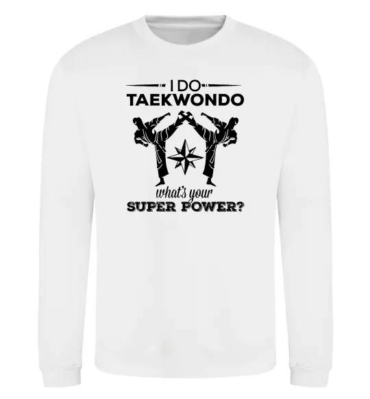 Свитшот I do taekwondo Белый фото