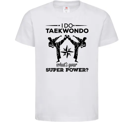 Детская футболка I do taekwondo Белый фото