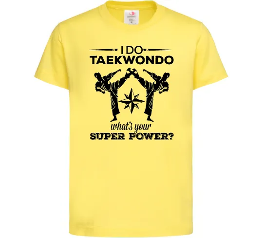 Детская футболка I do taekwondo Лимонный фото