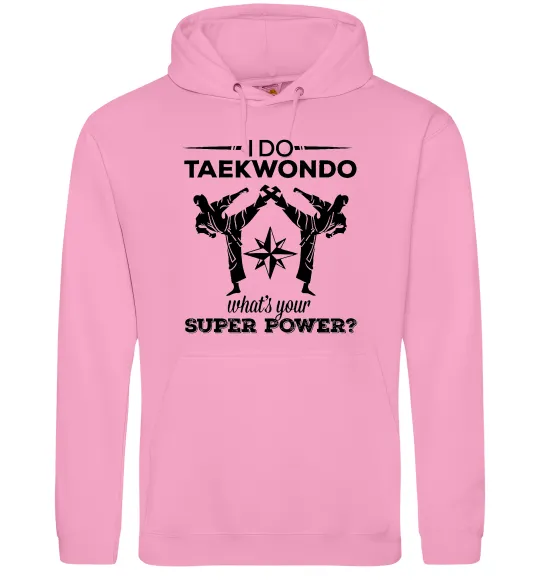 Мужская толстовка (худи) I do taekwondo Розовый фото