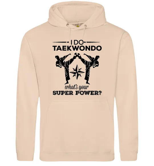 Женская толстовка (худи) I do taekwondo Песочный фото