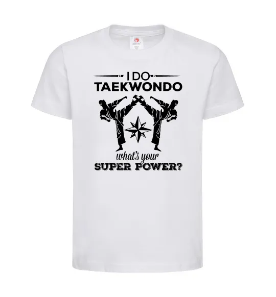 Детская футболка I do taekwondo Белый фото