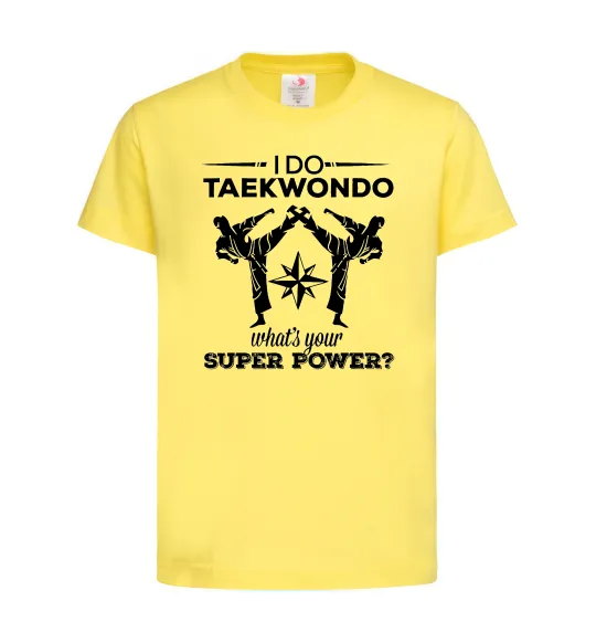Детская футболка I do taekwondo Лимонный фото