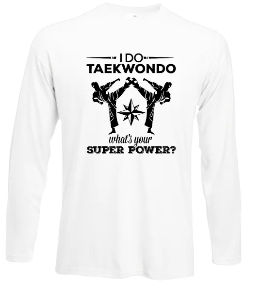 Лонгслив I do taekwondo Белый фото