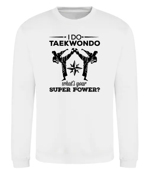 Свитшот I do taekwondo Белый фото