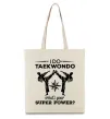 Эко-сумка I do taekwondo Бежевый фото