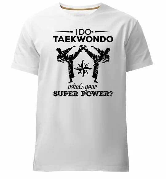 Мужская премиум футболка I do taekwondo Белый фото