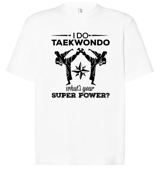 Футболка Оверсайз I do taekwondo Белый фото