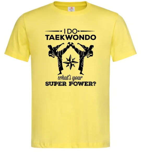 Мужская футболка I do taekwondo Лимонный фото