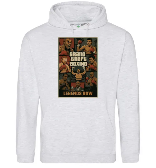Женская толстовка (худи) Grand Theft boxing Серый меланж фото