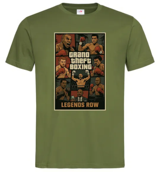 Мужская футболка Grand Theft boxing Оливковый фото