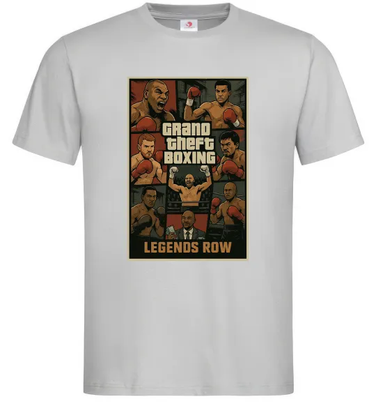 Мужская футболка Grand Theft boxing Серый фото