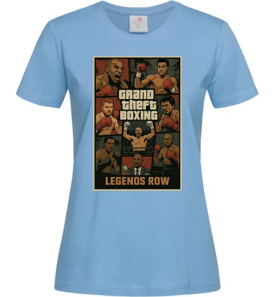 Женская футболка Grand Theft boxing Голубой фото