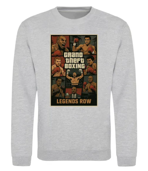 Свитшот Grand Theft boxing Серый меланж фото