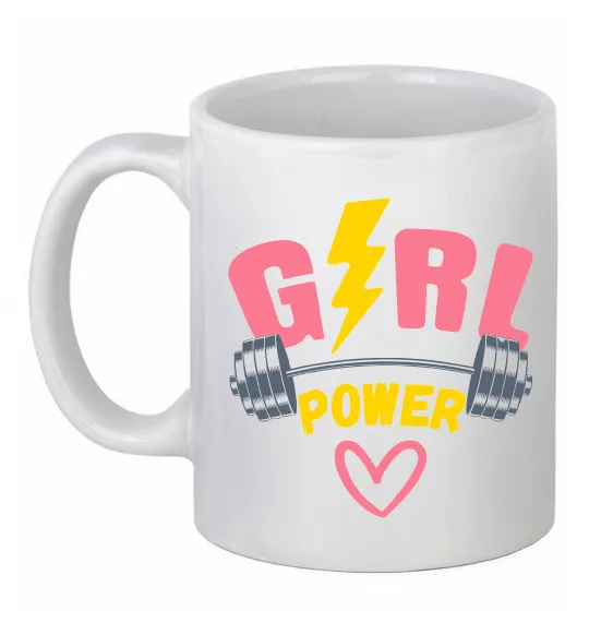 Чашка керамическая Girl power Белый фото