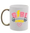 Чашка с цветной ручкой Girl power Золото фото