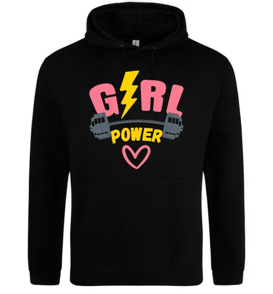 Женская толстовка (худи) Girl power Черный фото