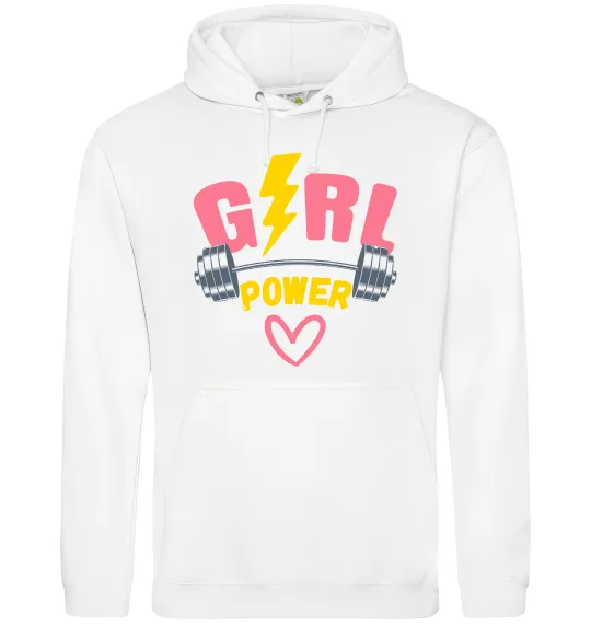 Женская толстовка (худи) Girl power Белый фото