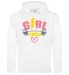 Женская толстовка (худи) Girl power Белый фото