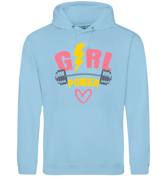 Женская толстовка (худи) Girl power Голубой фото