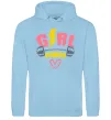 Женская толстовка (худи) Girl power Голубой фото