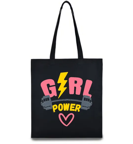 Эко-сумка Girl power Черный фото