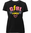 Женская премиум футболка Girl power Черный фото