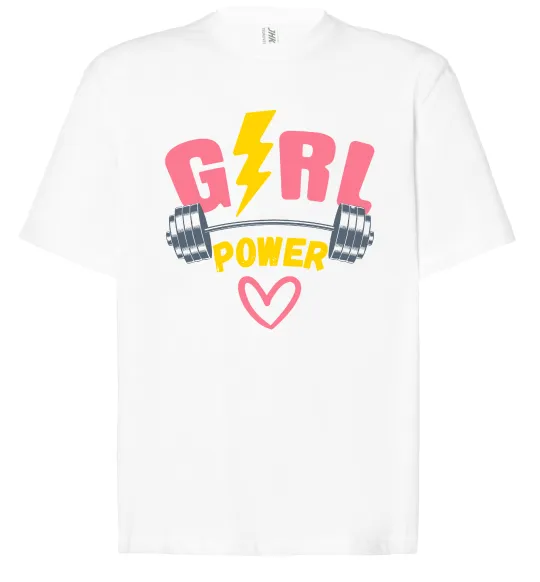 Футболка Оверсайз Girl power Белый фото