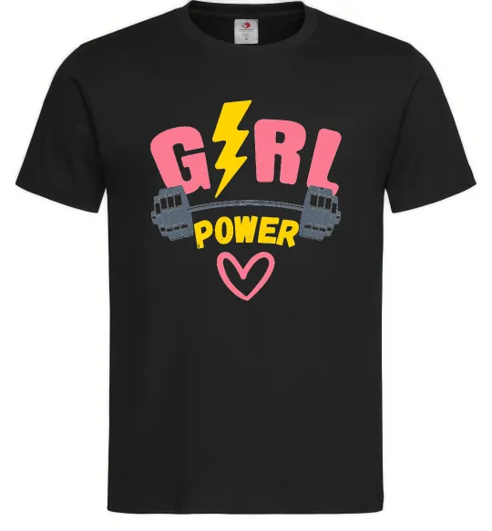 Мужская футболка Girl power Черный фото