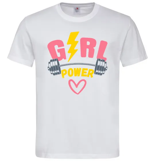 Мужская футболка Girl power Белый фото