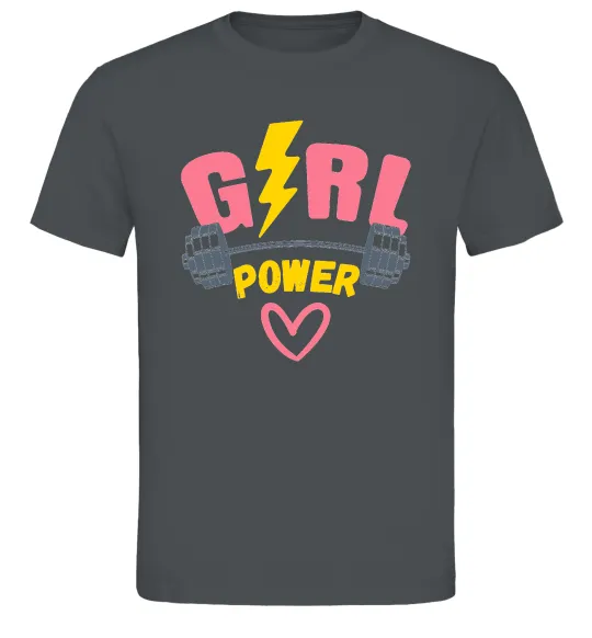 Мужская футболка Girl power Графит фото