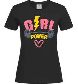 Женская футболка Girl power Черный фото