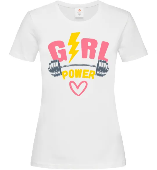 Женская футболка Girl power Белый фото