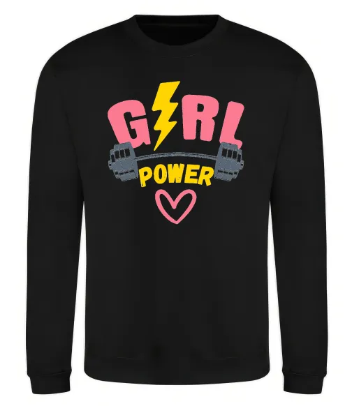 Свитшот Girl power Черный фото