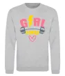 Свитшот Girl power Серый меланж фото