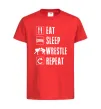 Дитяча футболка Eat Sleep Wrestle Червоний фото