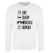 Світшот Eat Sleep Wrestle Білий фото